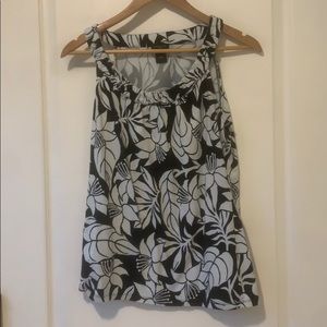 Ann Taylor Black and White Shirt Medium